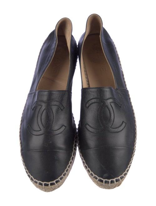 Chanel Interlocking CC Logo Lambskin Espadrilles