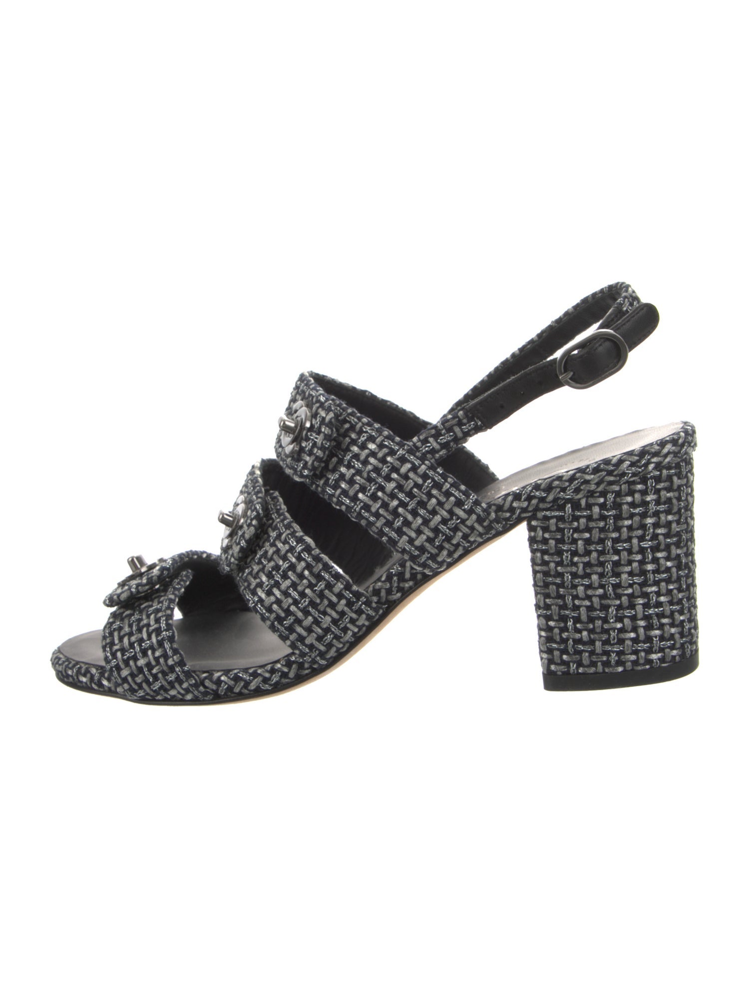 Chanel 2018 Interlocking CC Logo Slingback Sandals