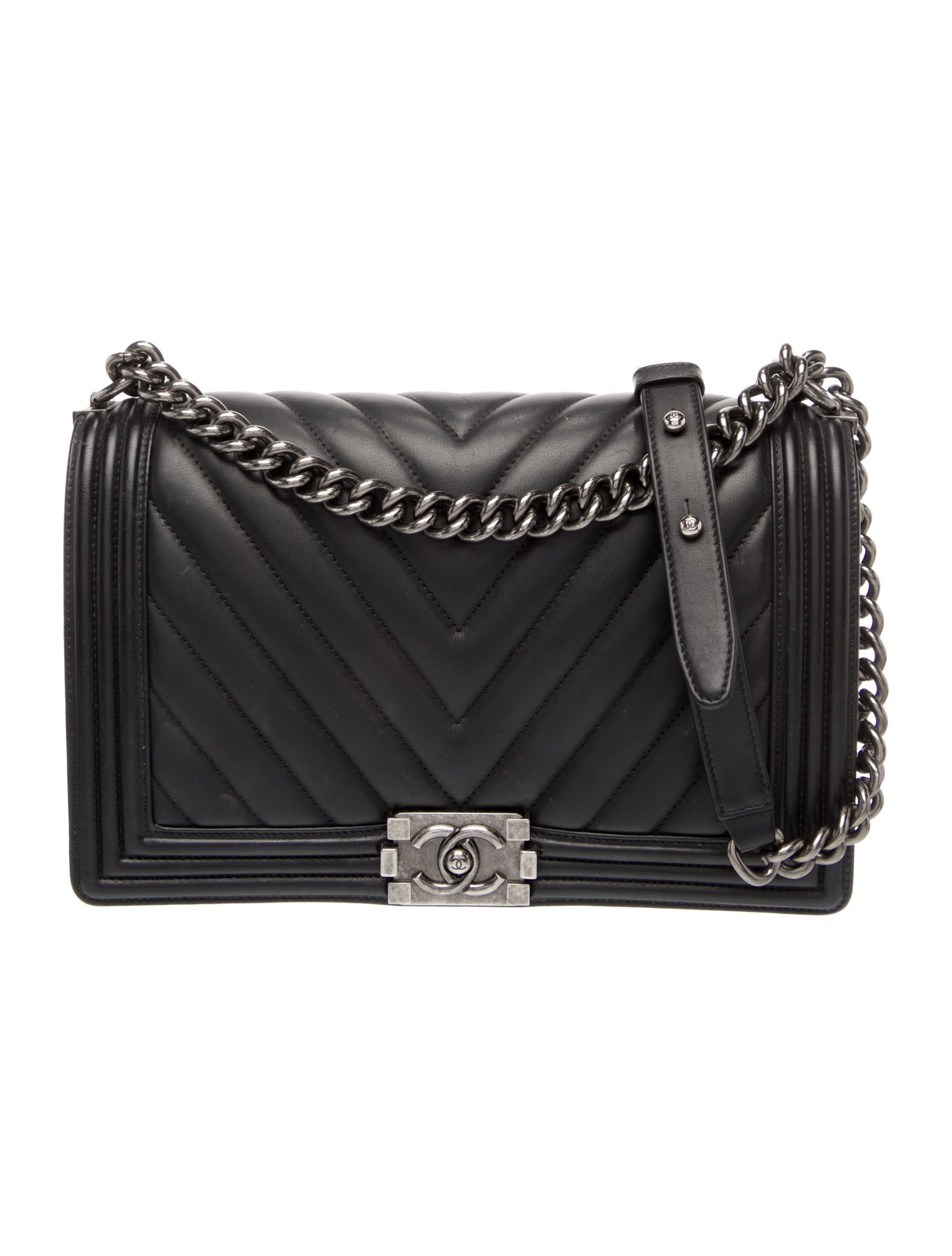 Chanel Large Chevron Boy Bag