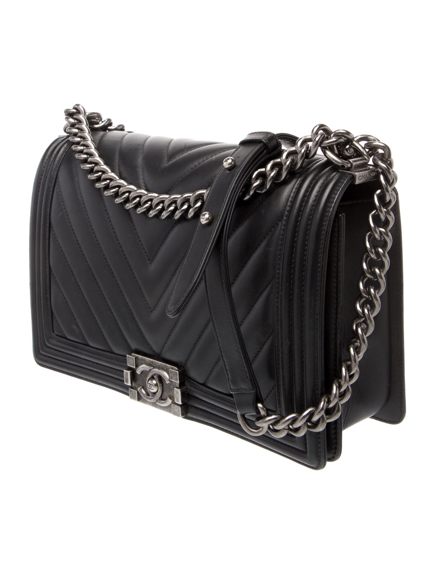Chanel Large Chevron Boy Bag