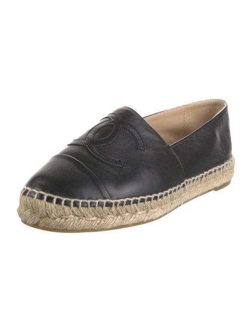 Chanel Interlocking CC Logo Lambskin Espadrilles