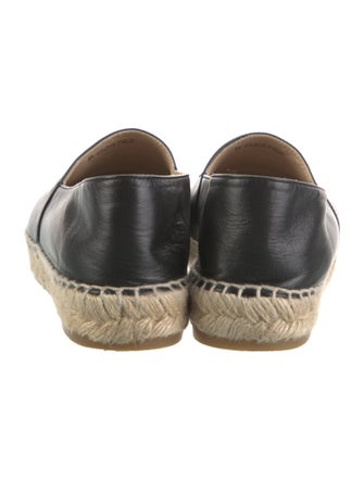 Chanel Interlocking CC Logo Lambskin Espadrilles