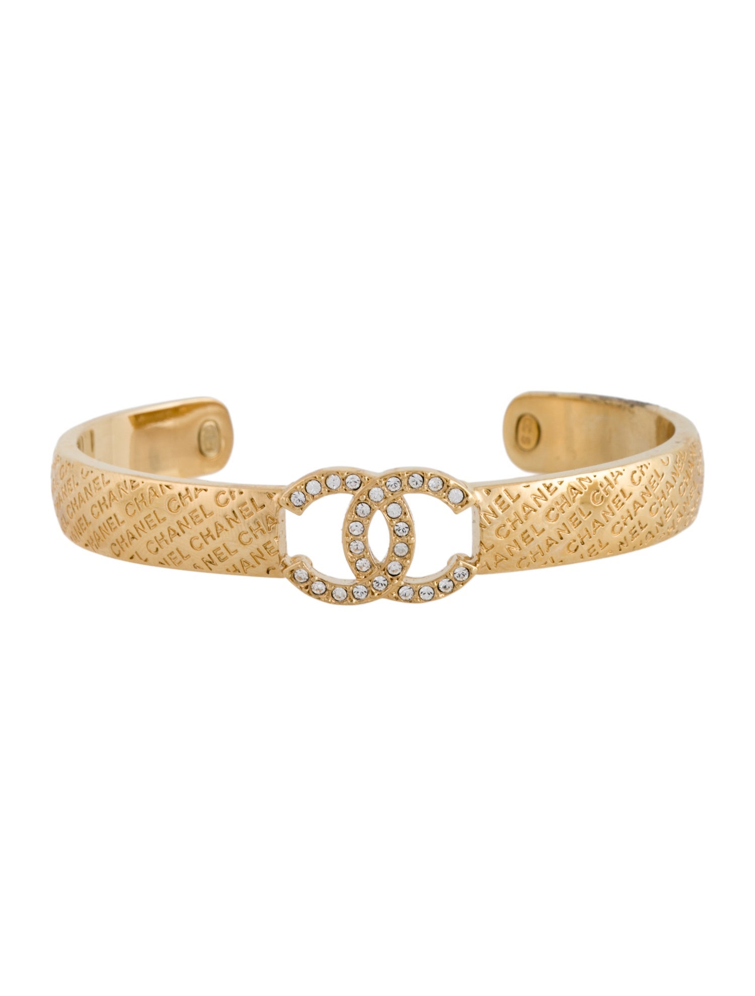 Chanel 2024 Strass CC Cuff Bracelet