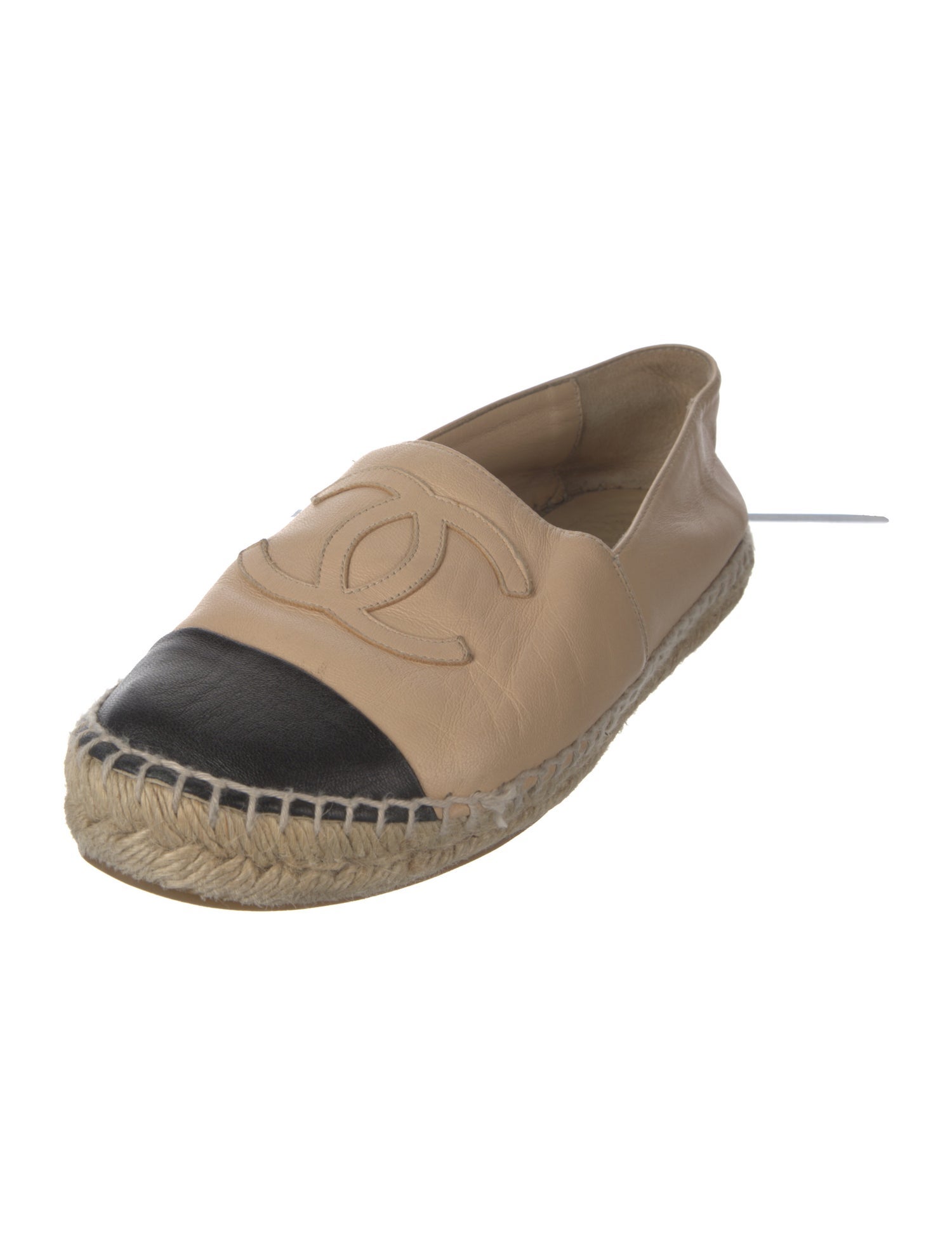 Chanel Interlocking CC Logo Lambskin Espadrilles
