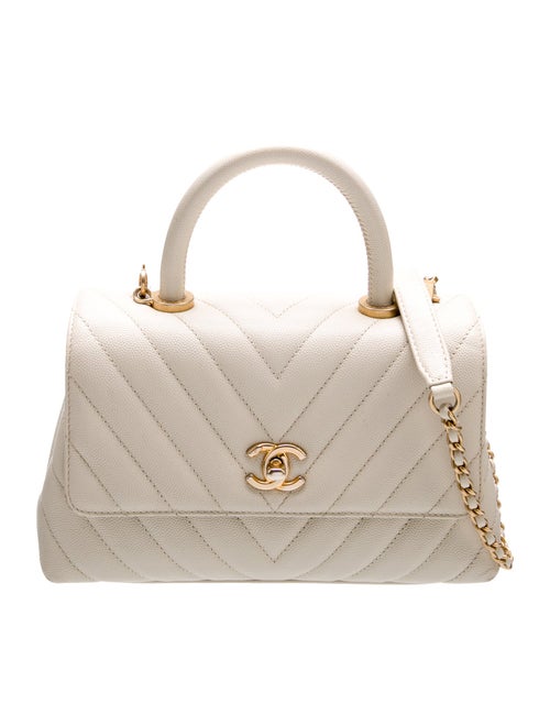 Chanel Chevron Mini Coco Handle Bag