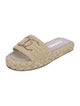 Chanel Interlocking CC Logo Raffia Espadrilles