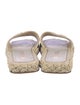 Chanel Interlocking CC Logo Raffia Espadrilles