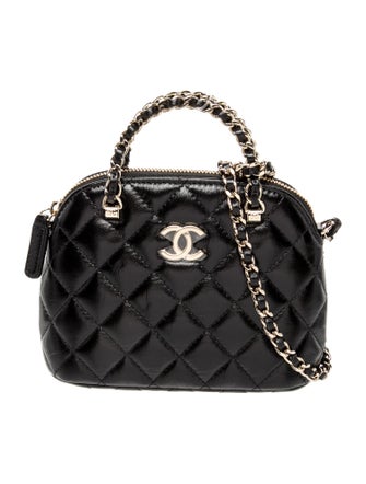 Chanel Mini Shiny Coco Clutch w/ Chain