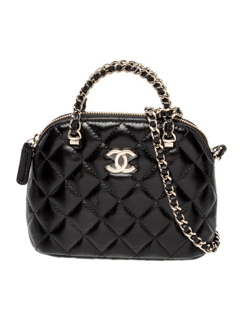 Chanel Mini Shiny Coco Clutch w/ Chain