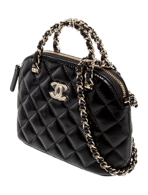 Chanel Mini Shiny Coco Clutch w/ Chain