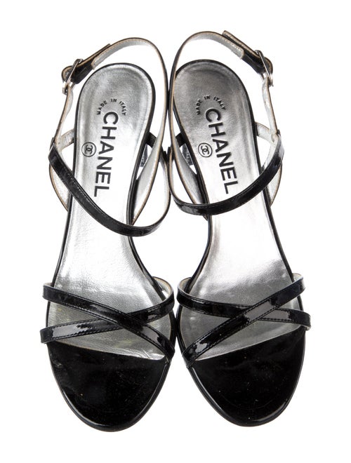 Chanel 2011 Interlocking CC Logo Slingback Sandals