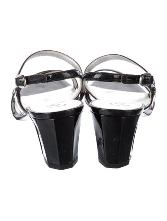 Chanel 2011 Interlocking CC Logo Slingback Sandals