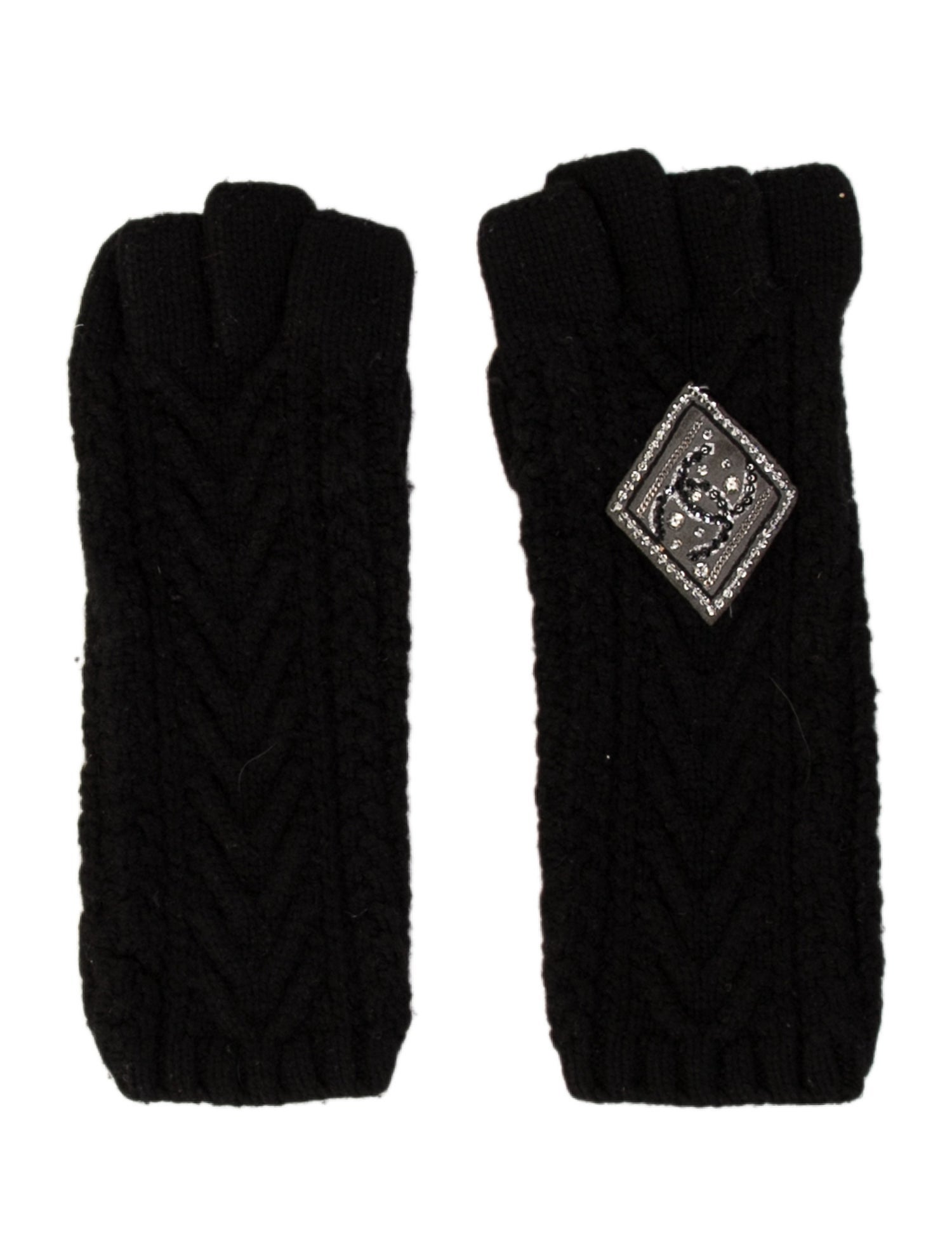 Chanel Cashmere CC Fingerless Gloves