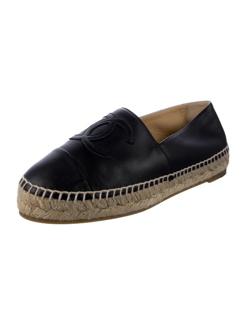 Chanel Interlocking CC Logo Lambskin Espadrilles