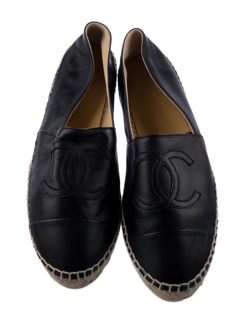 Chanel Interlocking CC Logo Lambskin Espadrilles