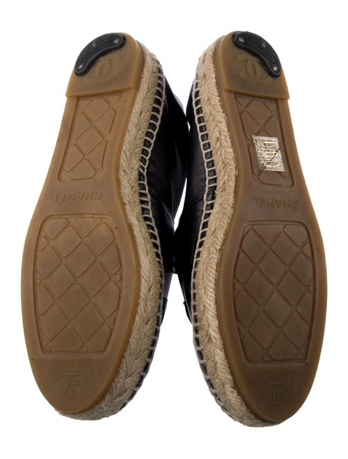 Chanel Interlocking CC Logo Lambskin Espadrilles