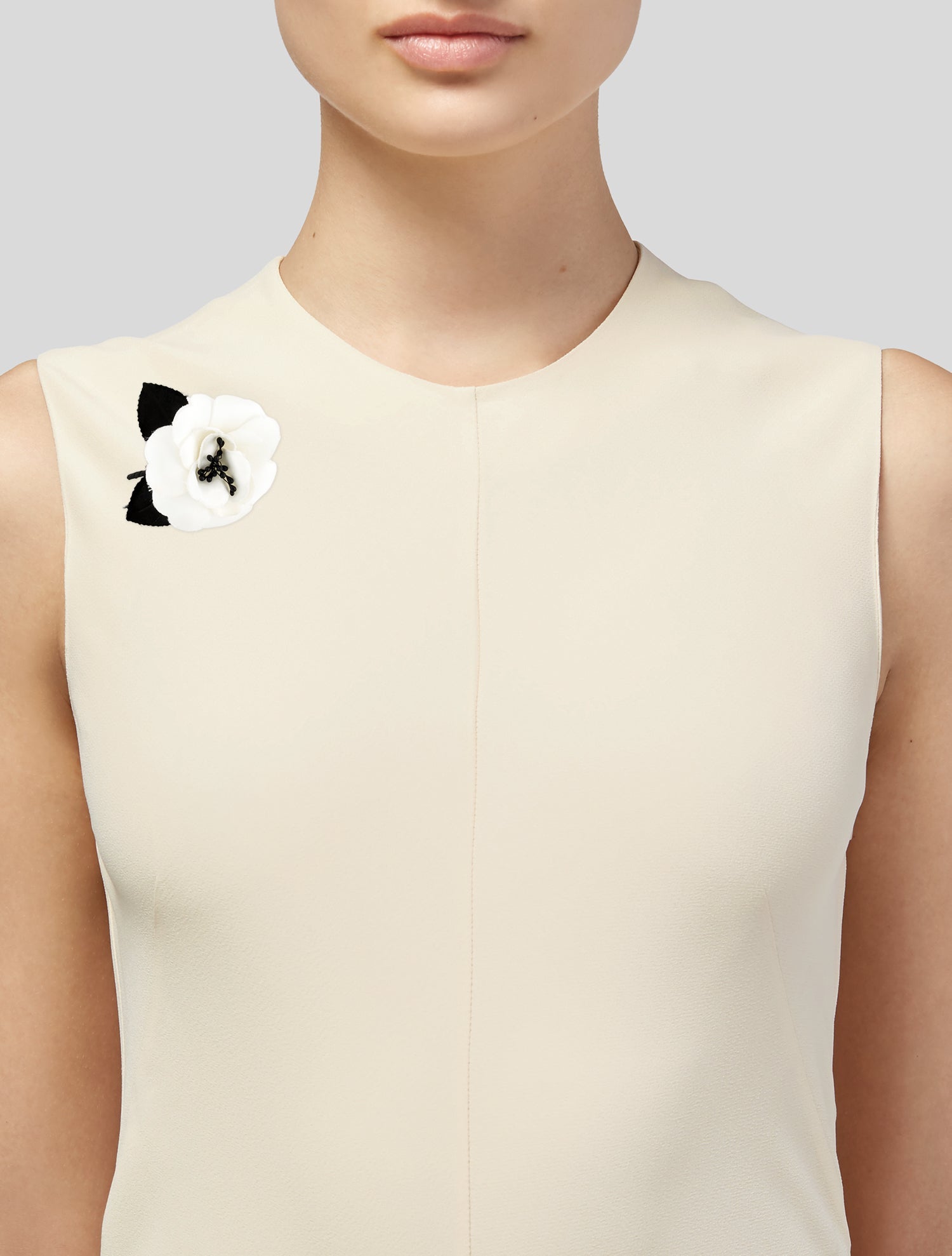 Chanel Vintage Plastic Camellia Brooch