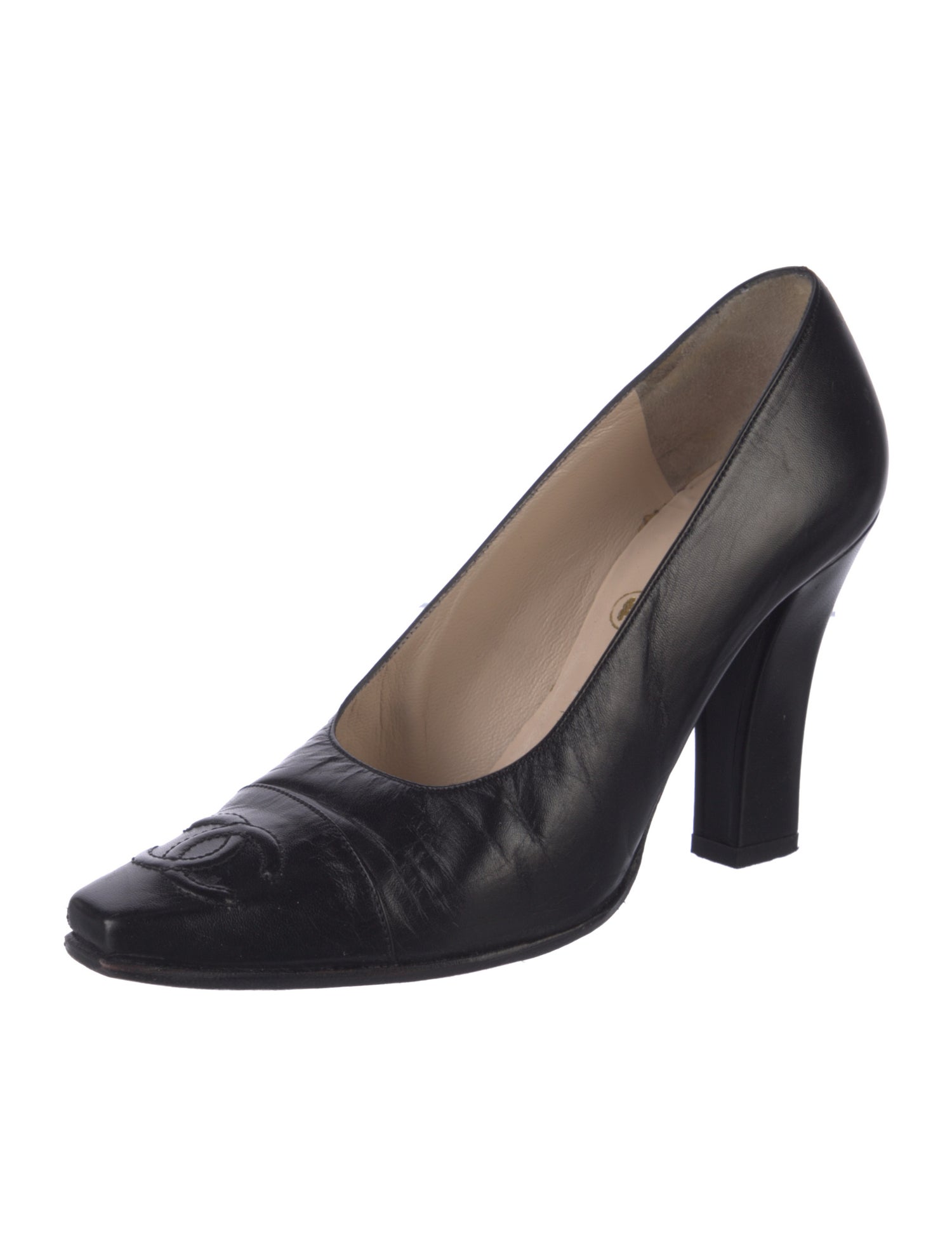 Chanel Vintage Interlocking CC Logo Pumps