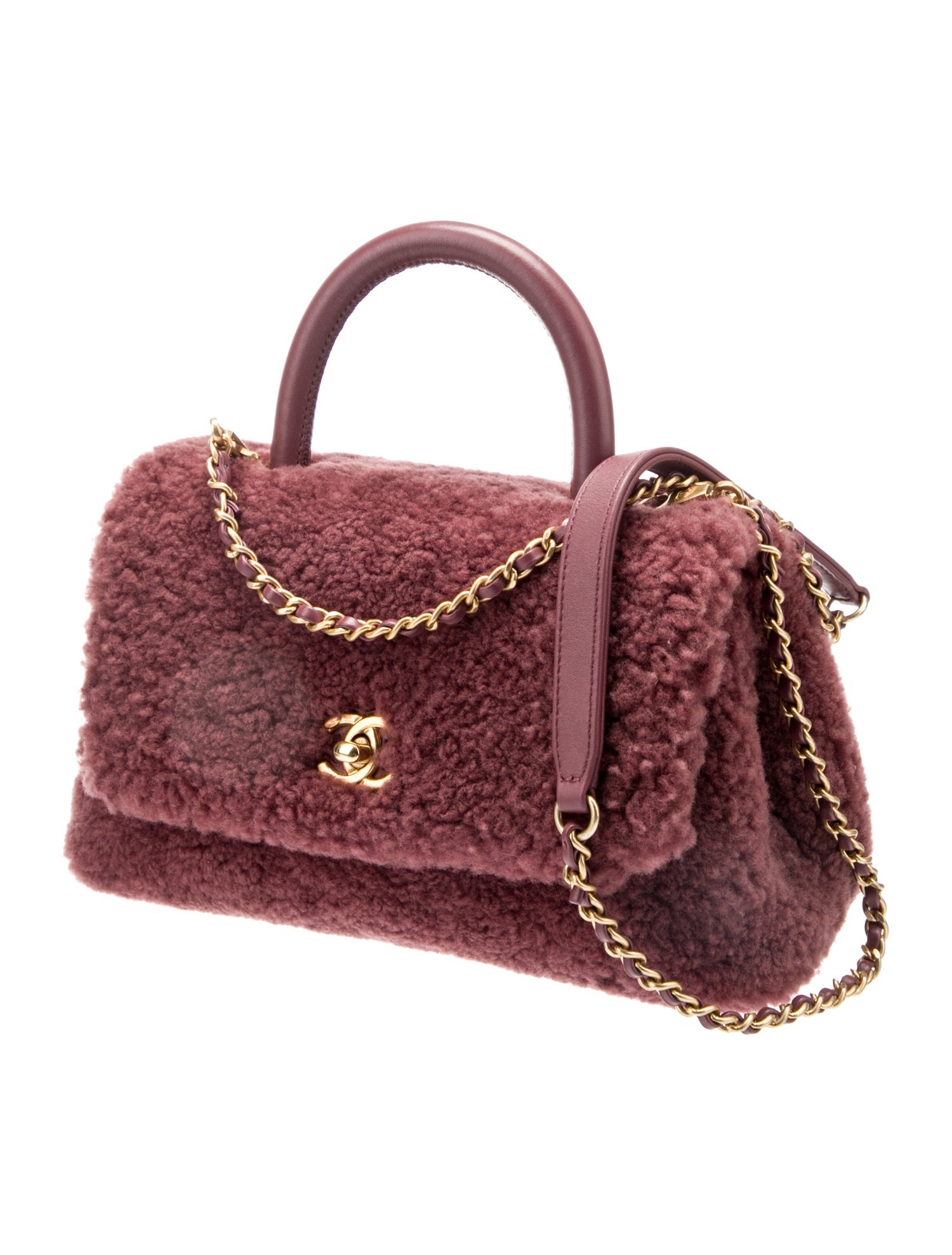 Chanel Mini Shearling Coco Handle Bag