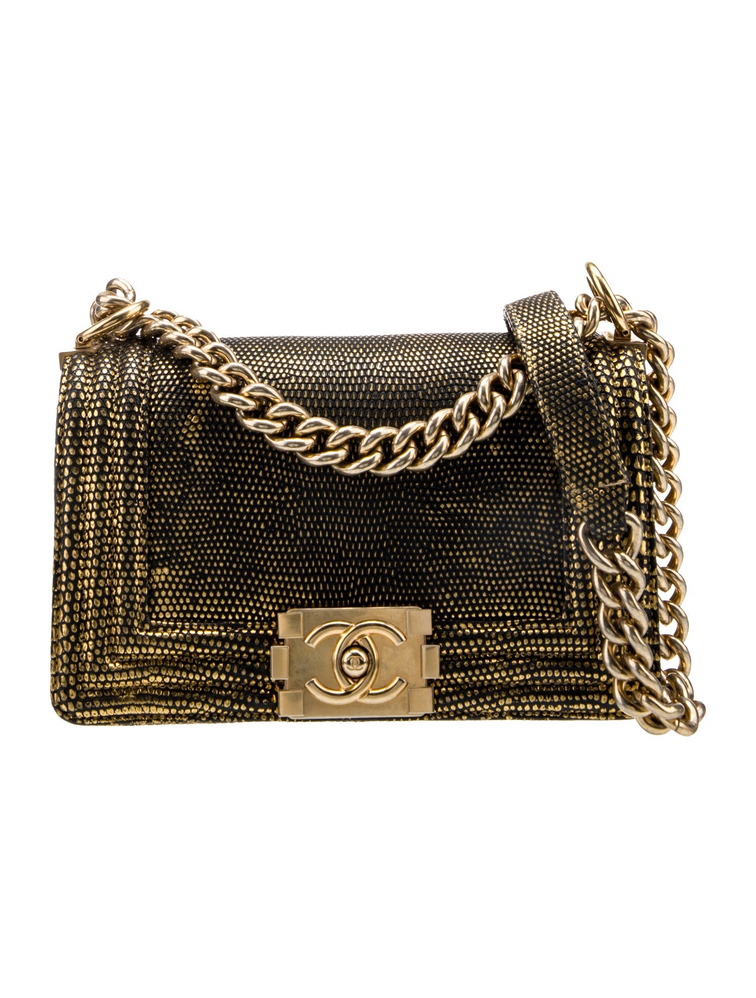 Chanel Lizard Small Boy Flap Bag