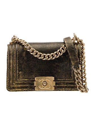 Chanel Lizard Small Boy Flap Bag