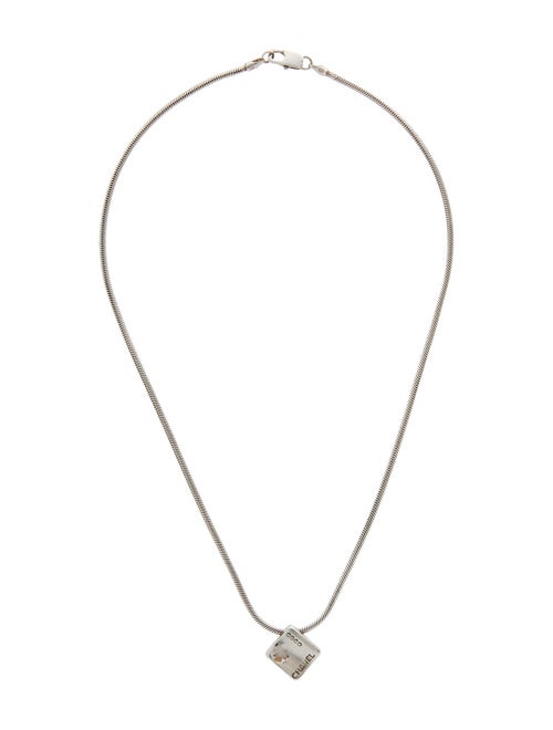 Chanel Camellia Clover Logo Pendant Necklace