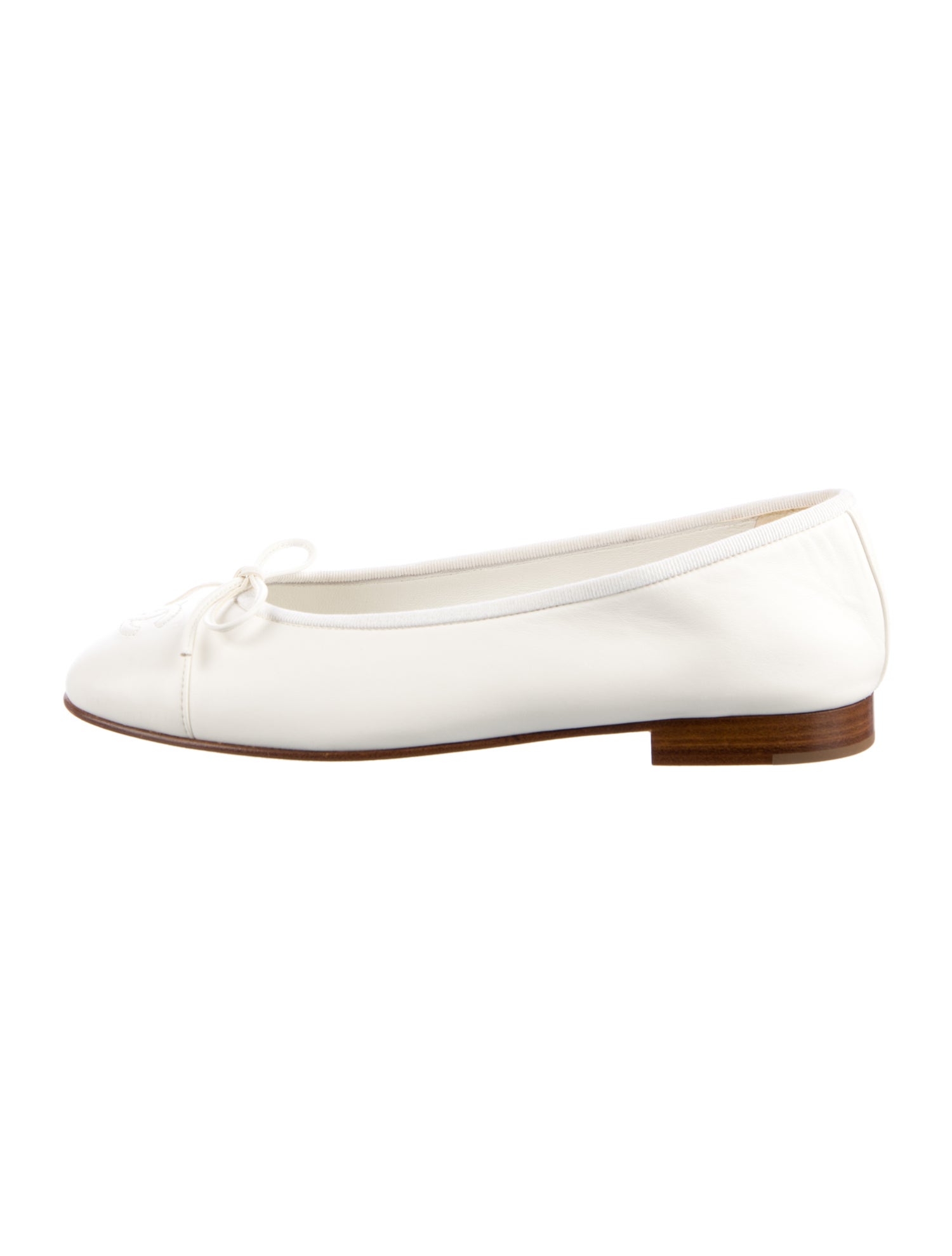 Chanel Interlocking CC Logo Lambskin Ballet Flats