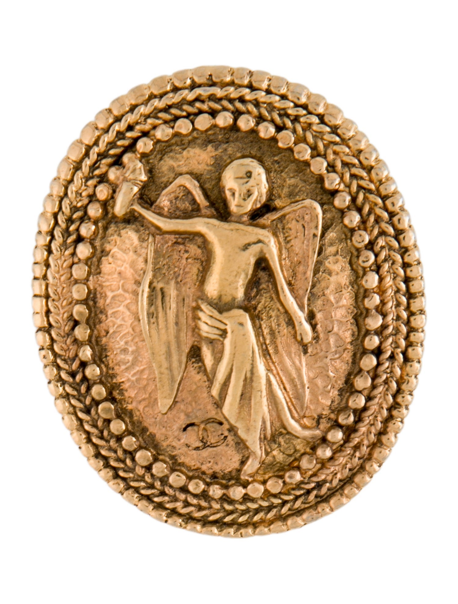 Chanel Vintage Angel CC Pin Brooch
