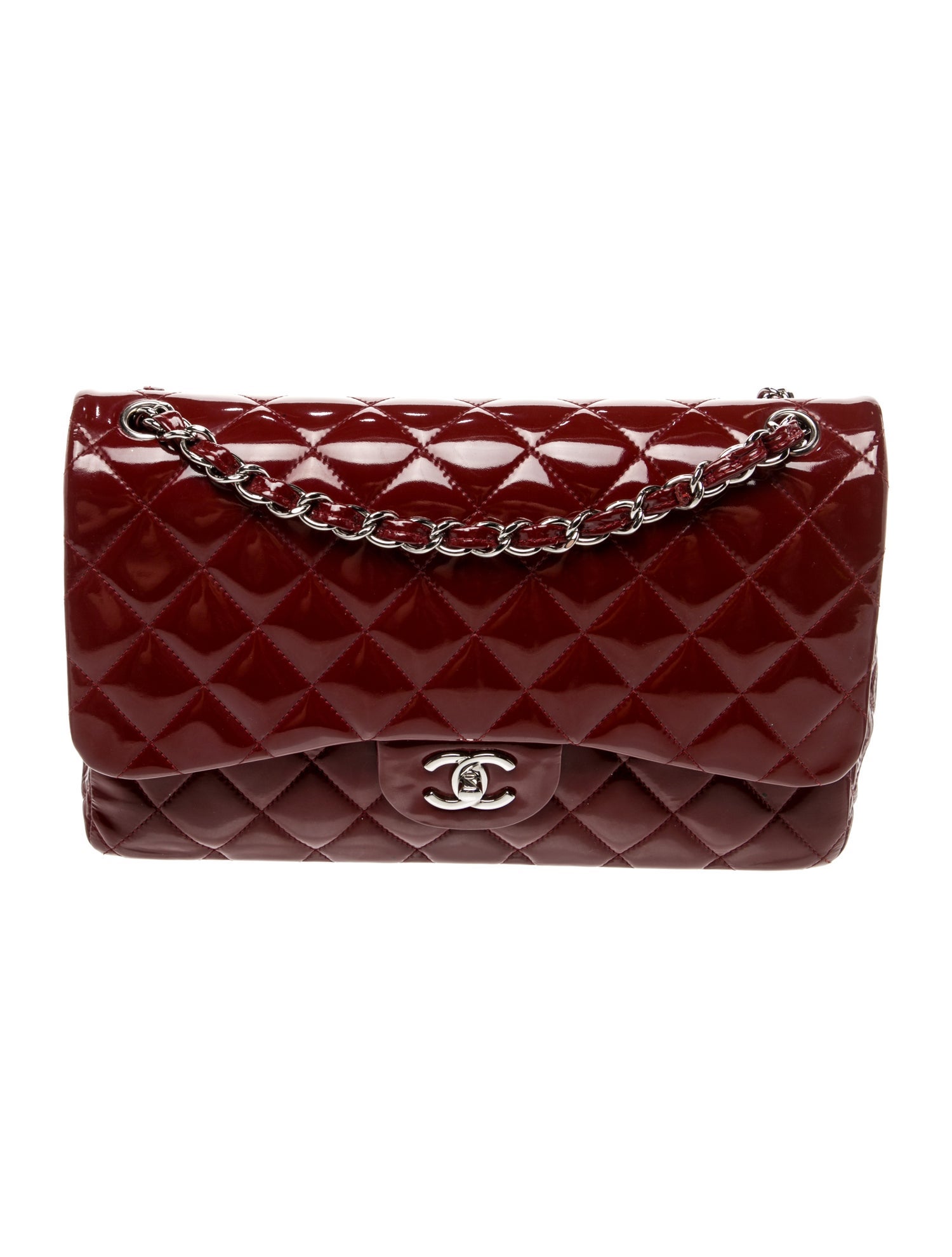 Chanel Classic Patent Jumbo Double Flap Bag
