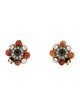 Chanel Strass & Bead CC Clip-On Earrings