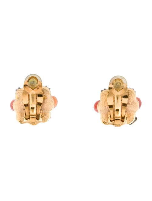 Chanel Strass & Bead CC Clip-On Earrings