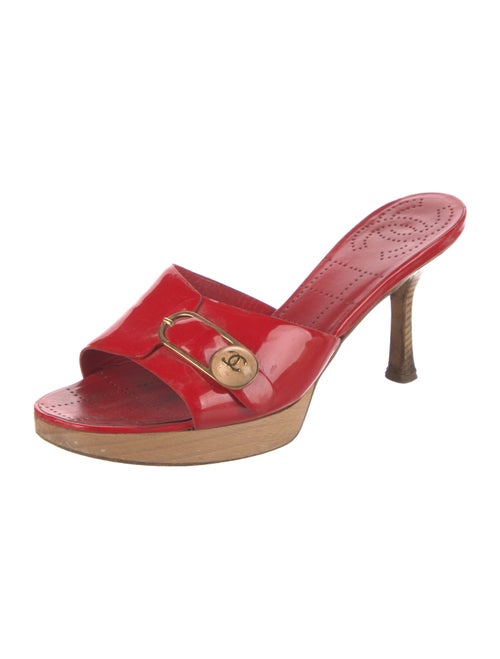 Chanel Vintage Interlocking CC Logo Slides