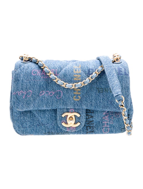 Chanel 2022 Rectangular Mini Denim Mood Flap Bag