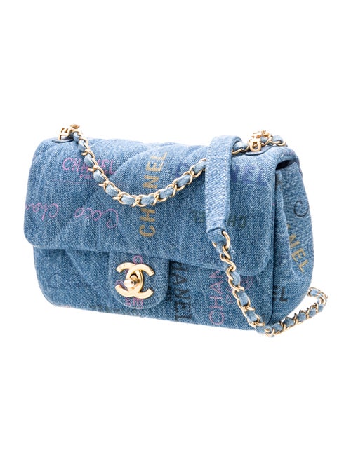 Chanel 2022 Rectangular Mini Denim Mood Flap Bag