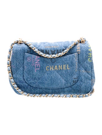 Chanel 2022 Rectangular Mini Denim Mood Flap Bag