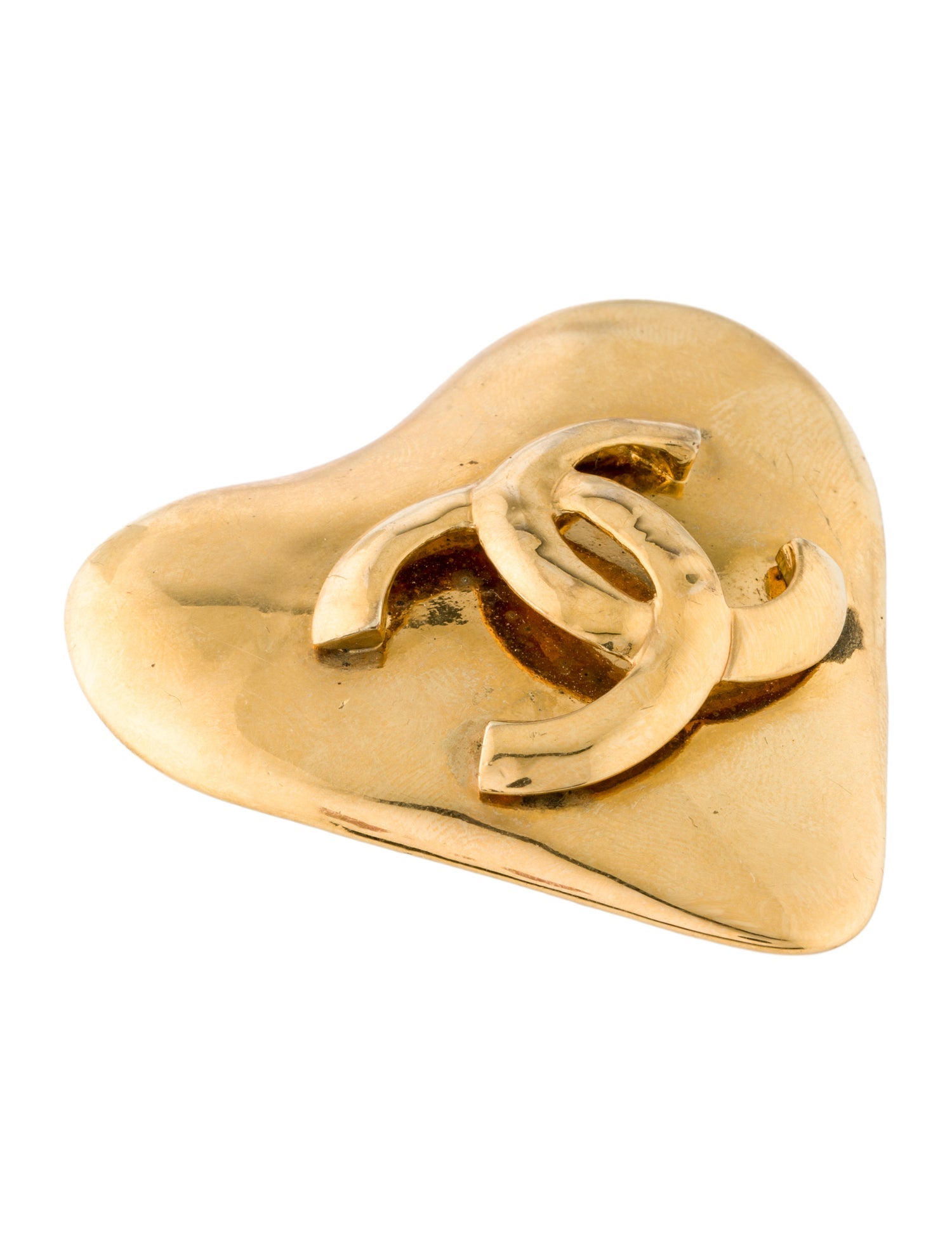 Chanel Vintage CC Heart Brooch