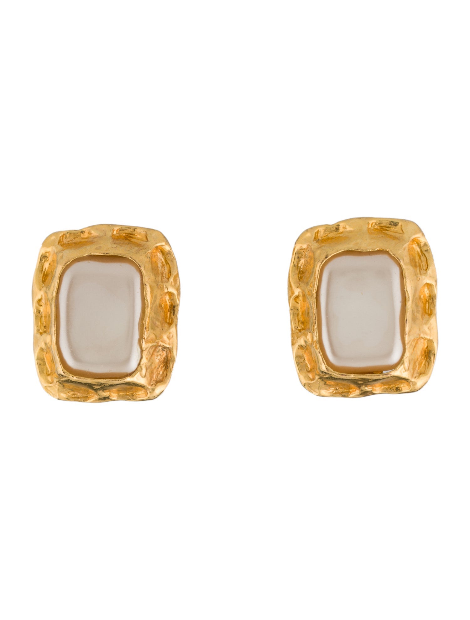 Chanel Vintage Faux Pearl Clip-On Earrings