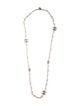 Chanel Faux Pearl & Strass CC Bead Strand Necklace