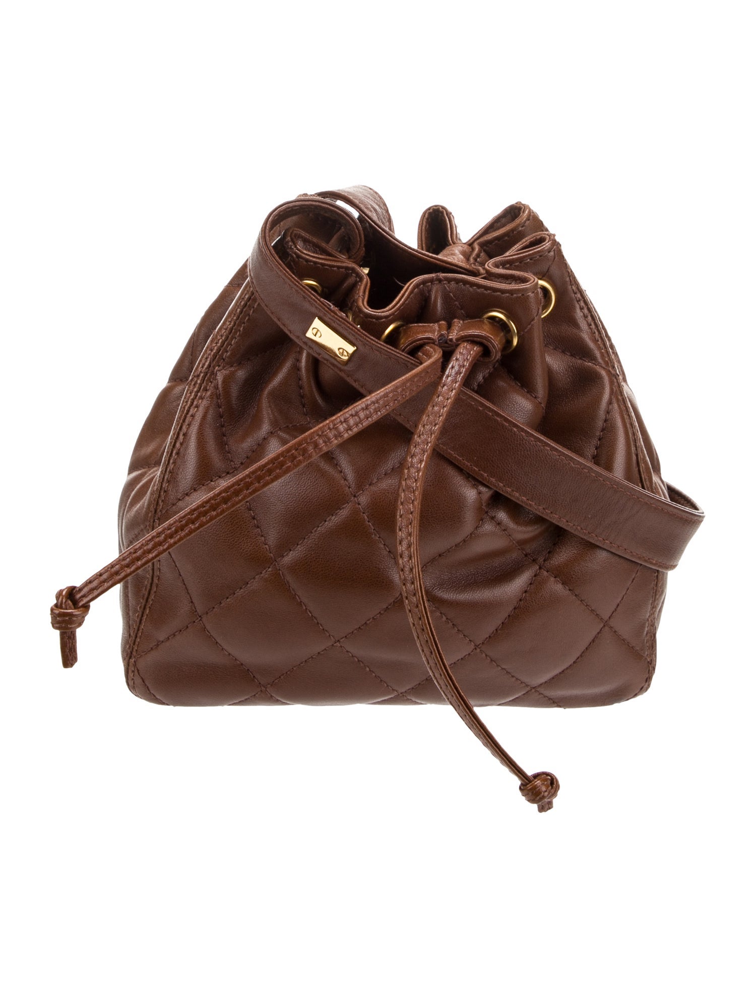 Chanel Quilted Drawstring Bag