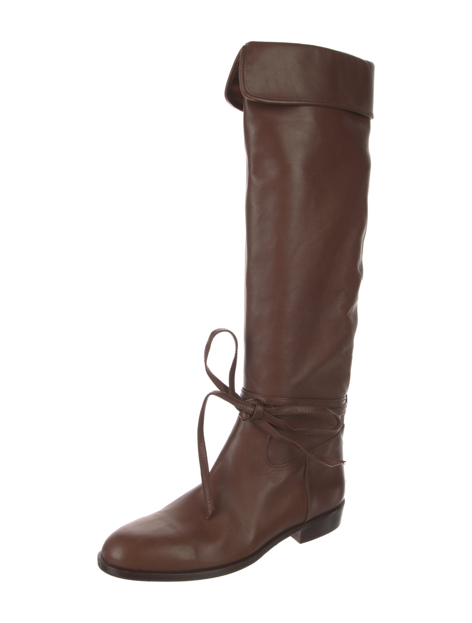 Chanel Interlocking CC Logo Leather Riding Boots