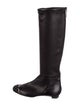 Chanel Interlocking CC Logo Leather Riding Boots