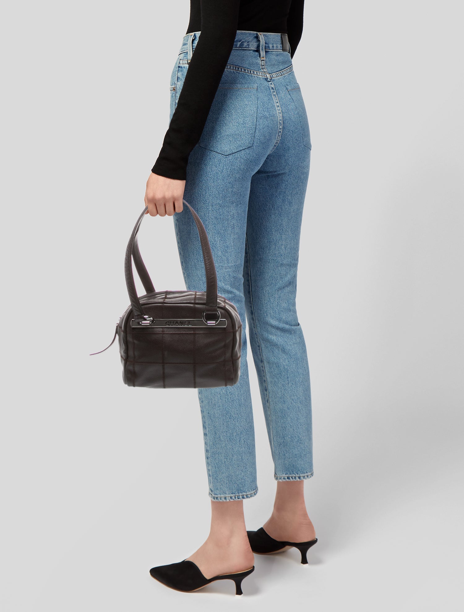 Chanel Square Quilt LAX Bowler Bag