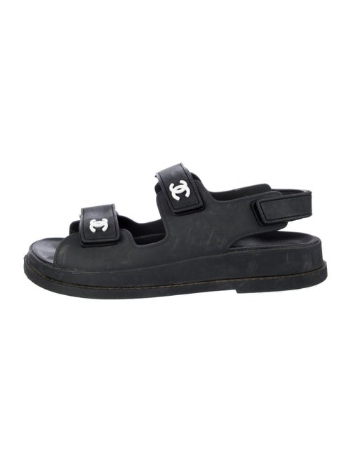 Chanel Interlocking CC Logo Rubber Espadrilles