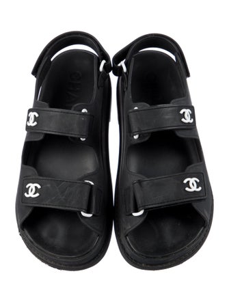 Chanel Interlocking CC Logo Rubber Espadrilles