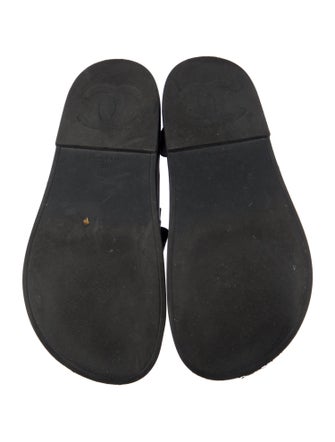 Chanel Interlocking CC Logo Rubber Espadrilles