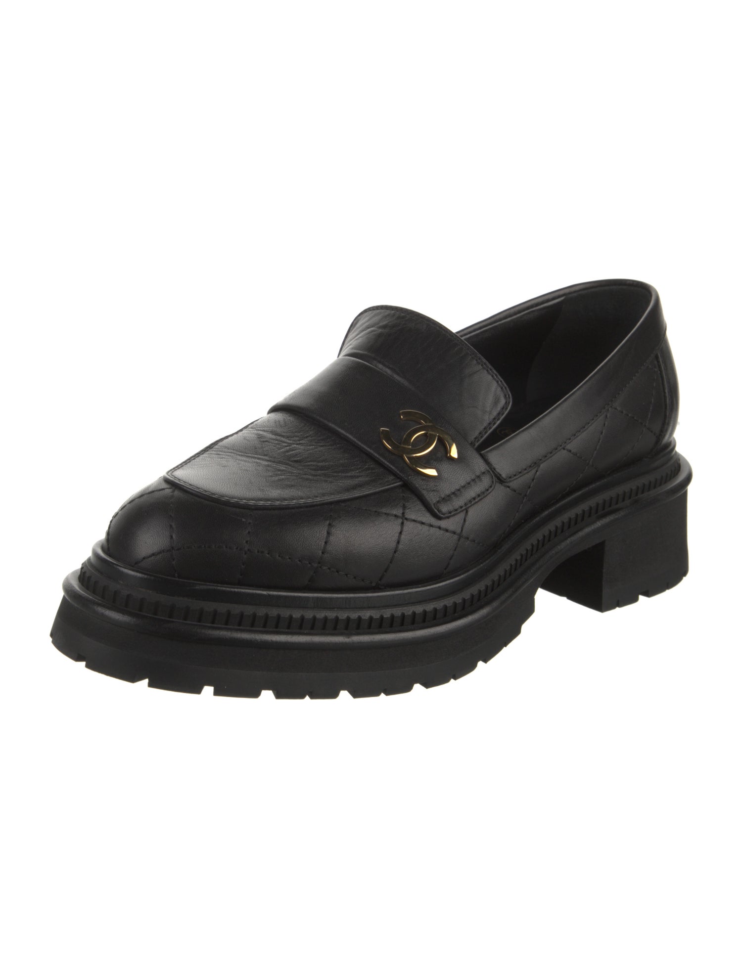 Chanel 2023 Interlocking CC Logo Loafers