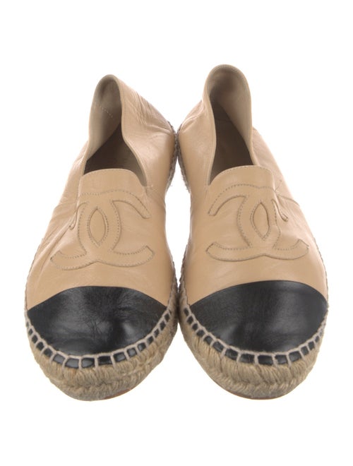 Chanel Interlocking CC Logo Lambskin Espadrilles