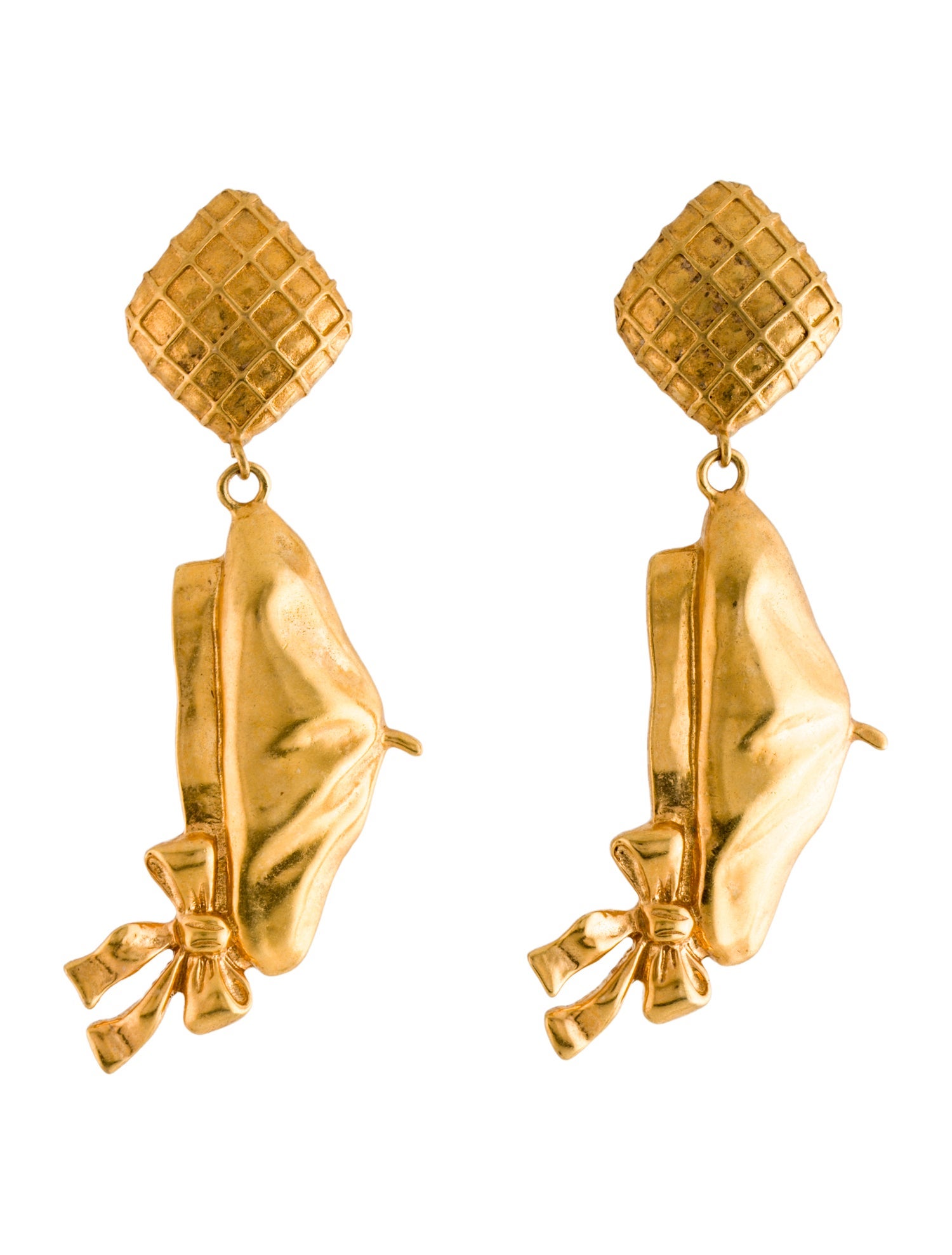 Chanel Vintage Drop Clip-On Earrings