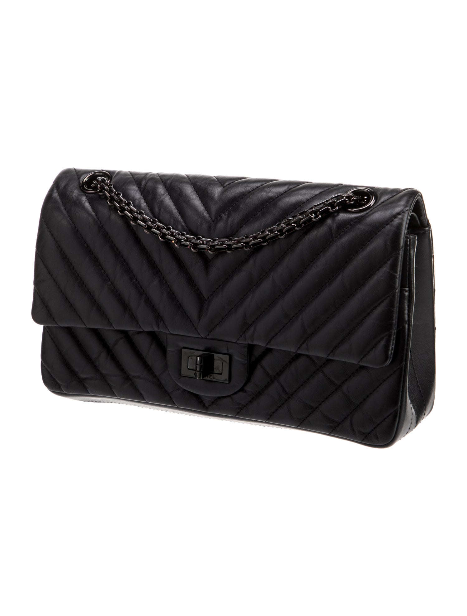 Chanel Reissue 225 So Black Double Flap Bag