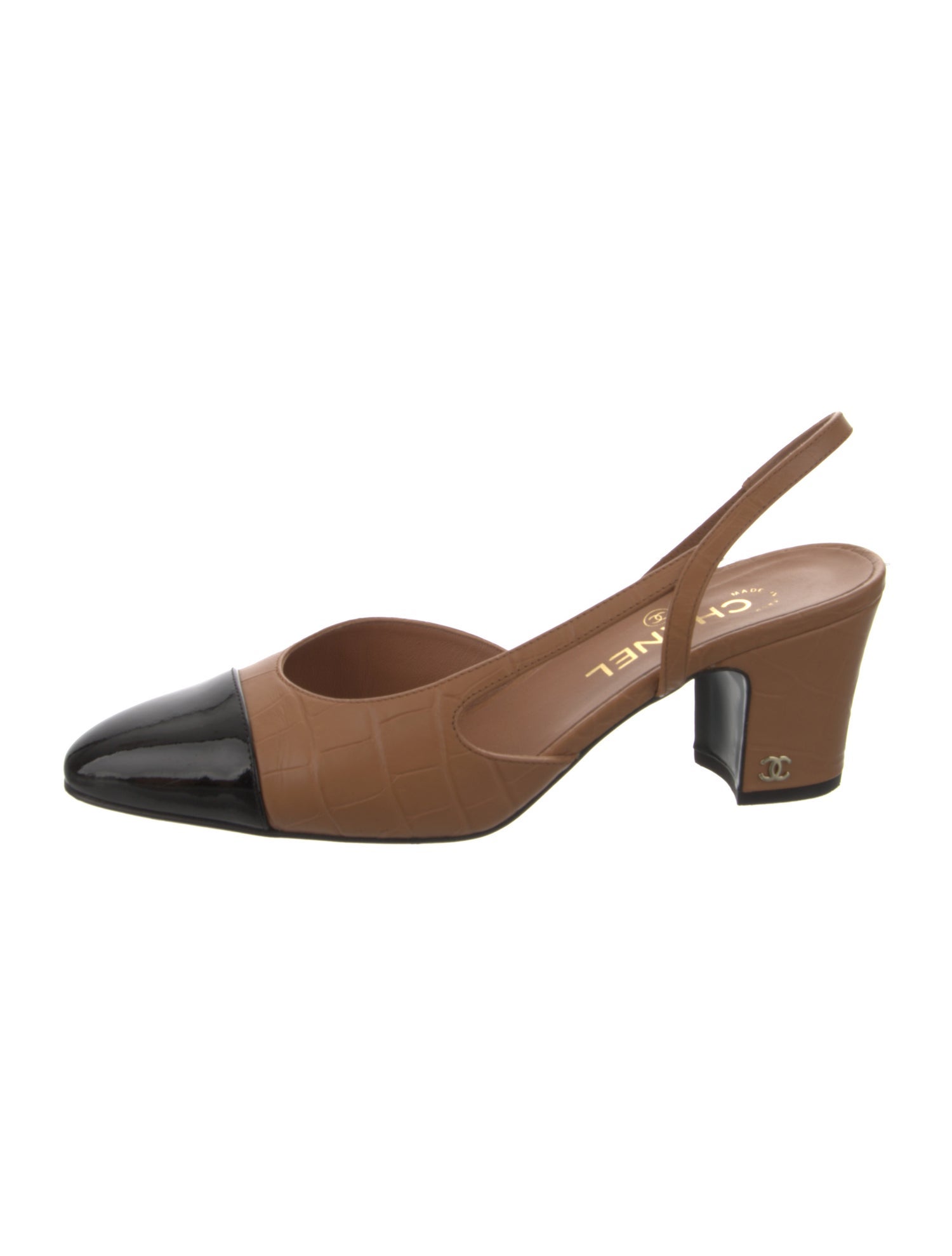 Chanel 2023 Interlocking CC Logo Slingback Pumps